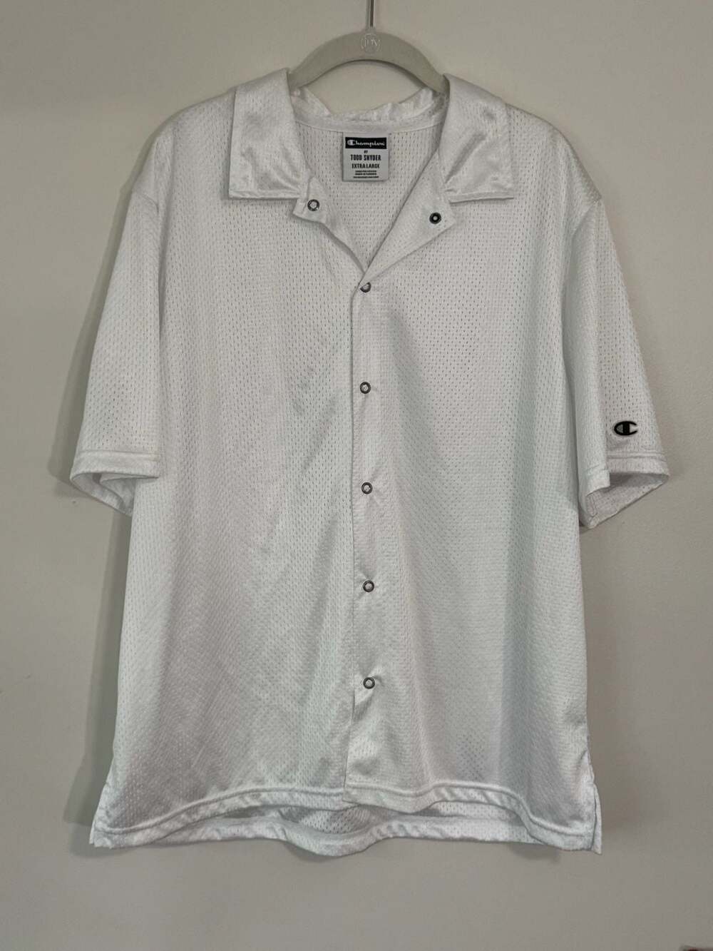 NWOT Champion By Todd Snyder Extra Large White Mesh Shirt
